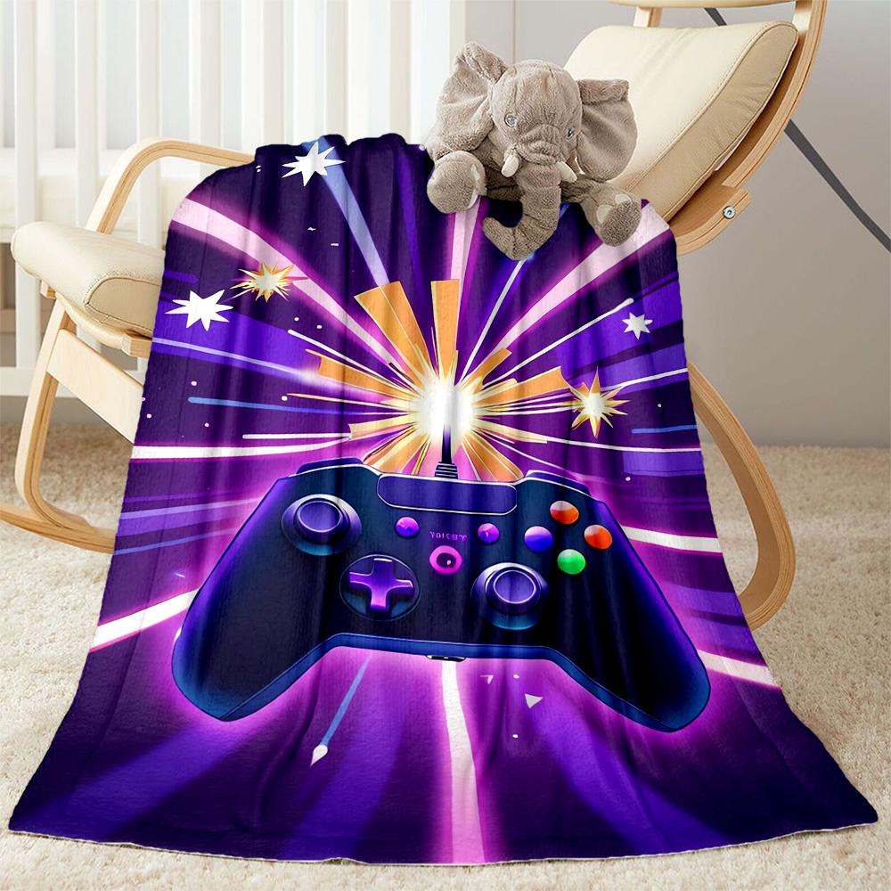 1pc Game Controller Blanket Comfortable Soft Lightweight Multi Seasonal Use for Travel Camping Picnics Sofa Office Bed Living Room Gift for Friends