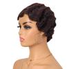 Finger Wave Synthetic Wig Short Mommy Hair Curly Wigs for Black Women Lady Nuna Wig 1920s Cosplay Costume Halloween Party