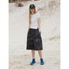 Saendeusaundeu (Unisex) Camouflage Banding Bermuda Shorts Charcoal