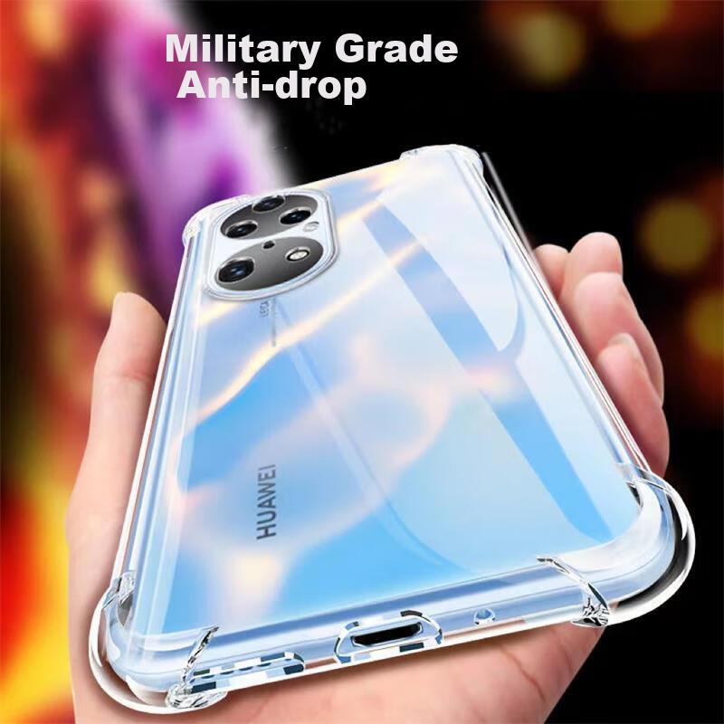 Kelleia Huawei P50 Pro Phone Case, Full Protection Shockproof TPU Airbag Soft Case/Protective Cover, Transparent, 6.6 Inches