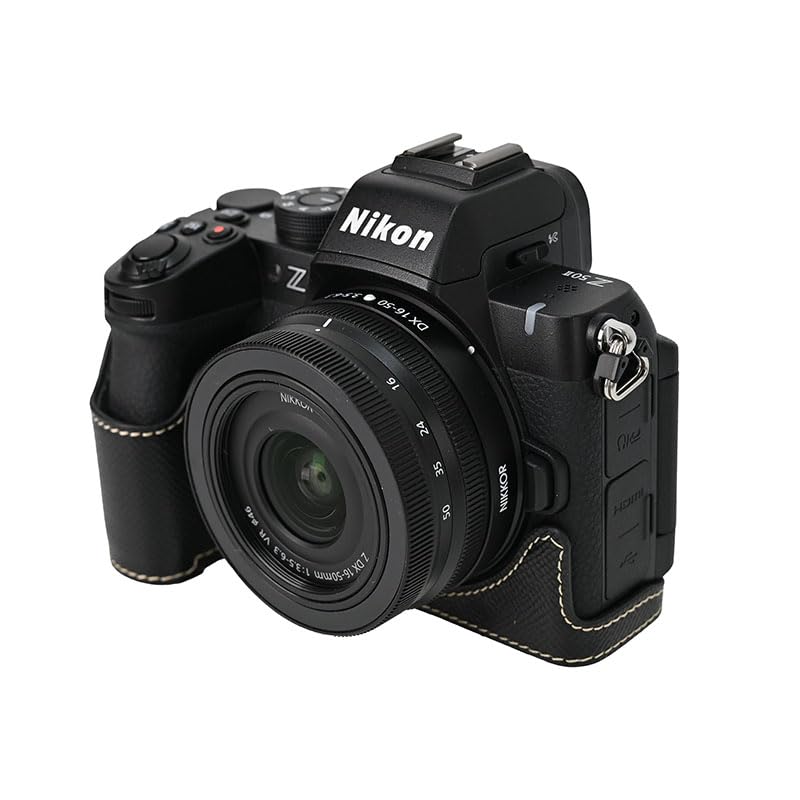 SIUTATDSH PU Leather Camera Case for Nikon Z and Mark II Includes a camera and portable tripod and includes battery Z50II, 50, M2, Cameras. holder,