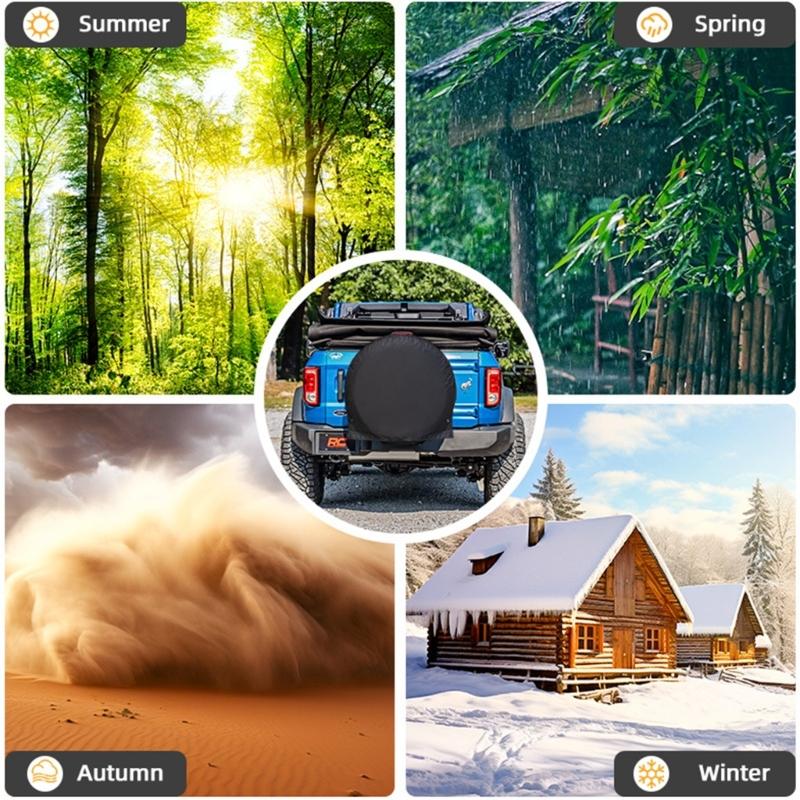 Car Tire Protector Easy Installation Spare Wheel Cover 65cm Diameter Versatile Tire Storage Bag for Long Term Storage