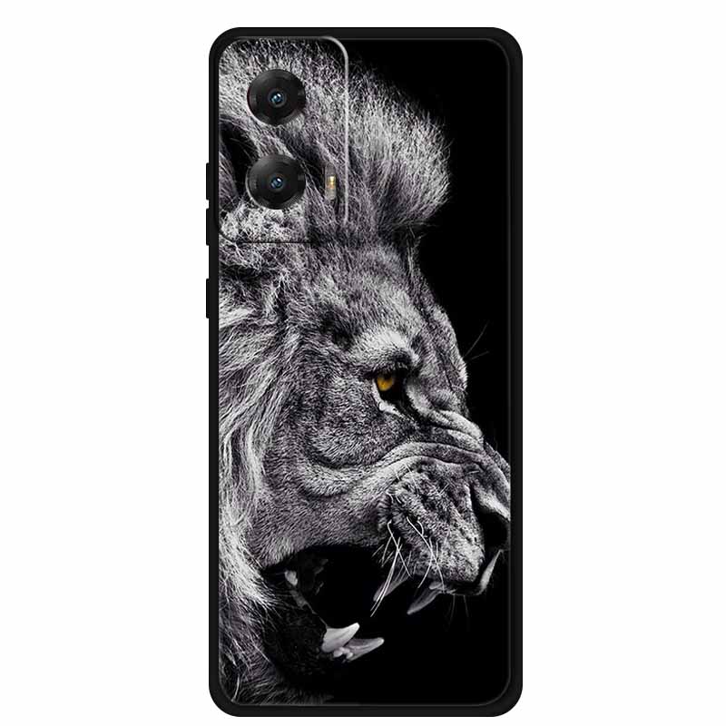 For Moto G85 5G Case TPU Animals Soft Silicone Back Cover Phone Cases For Motorola Moto E14 MotoG85 Wolf Protective Cool funda