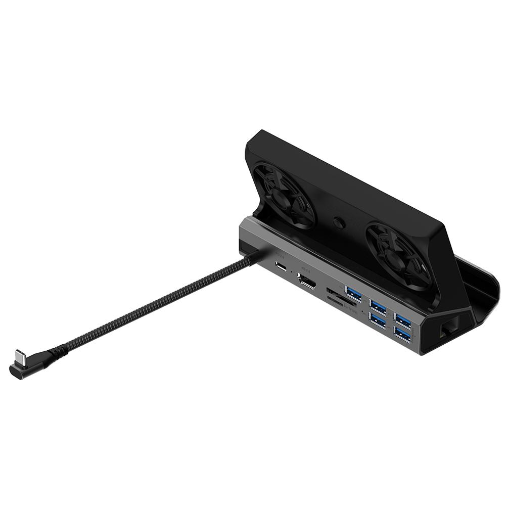 TV Base Stand 4K 60Hz Dock Console Hub Gigabit Ethernet 1000Mbps USB C Docking Station Type C USB 3.0 2.0 PD 100W for Steam Deck