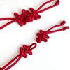 Retro Chinese Wedding Red Cord Accessories with Knot and Frog Button