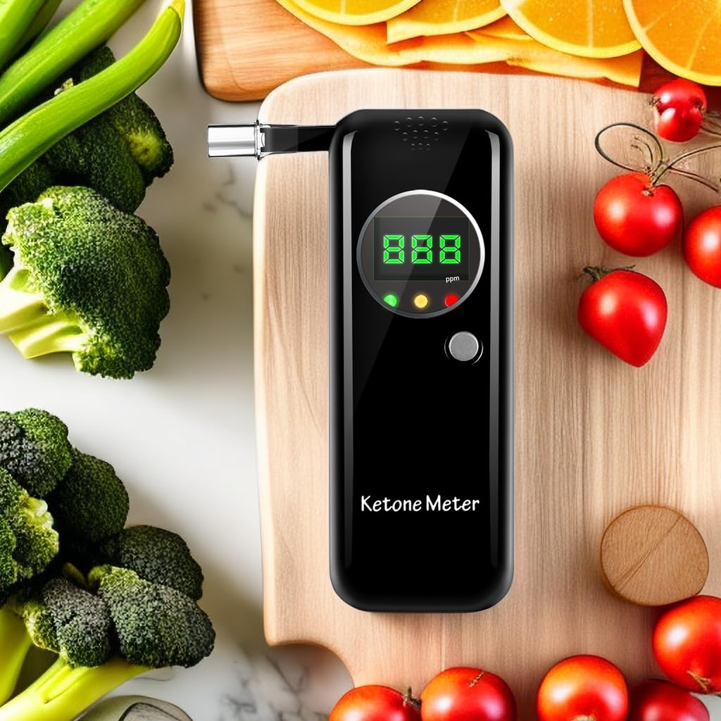 Respiratory Ketone Body Monitor (Ketone Body Checker) - Comes with a mouthpiece, eliminating the need for troublesome blood draws. Supports carbohydra