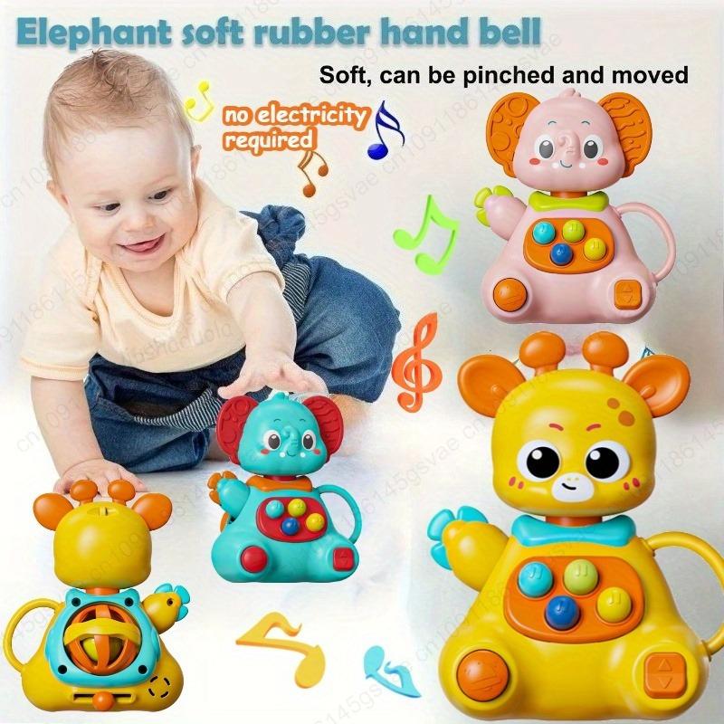Cute And Interesting Hand-Held Baby Rattle, Puzzle Early Education Elephant/Deer Rattle Plastic Ball, ABS Material