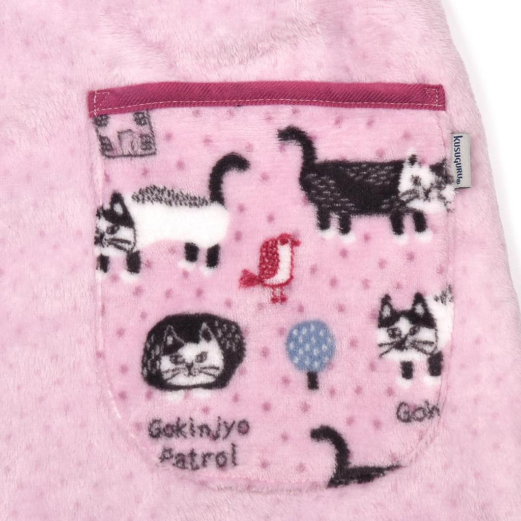 Kusguru Japan Coral Meyer Warm Pajama Pink Women's Vest,