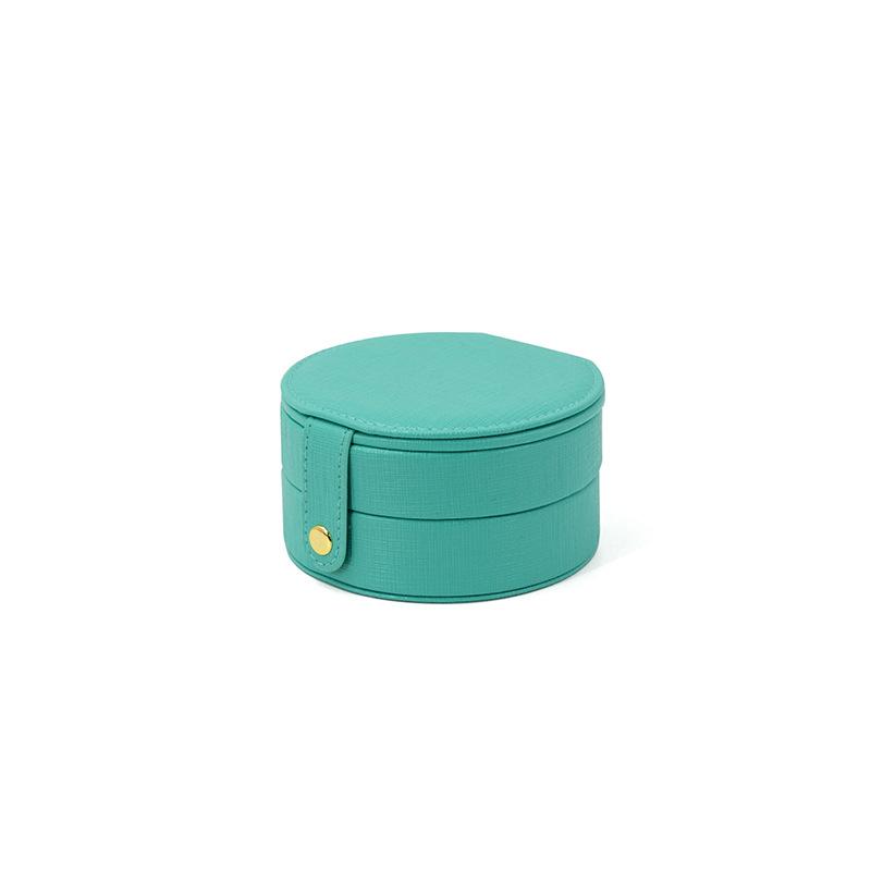 Semi-circular Double-layer Portable Jewelry Bag Creative Large-capacity Portable Jewelry Box Cosmetic Storage Box