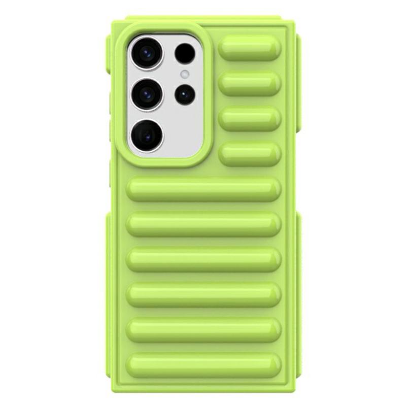 

Capsule Series for Samsung Galaxy S24 Ultra TPU Case Anti-Drop Ribbed Back Cover Green