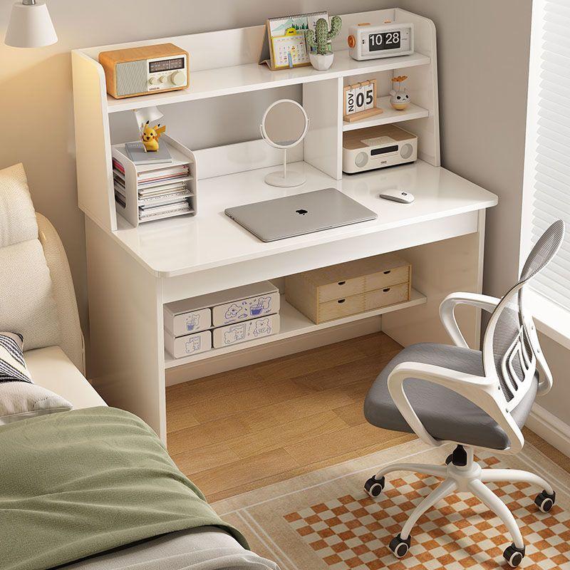 Multifunctional Student Desk with Bookshelf for Homework and Study in Bedroom or Dorm