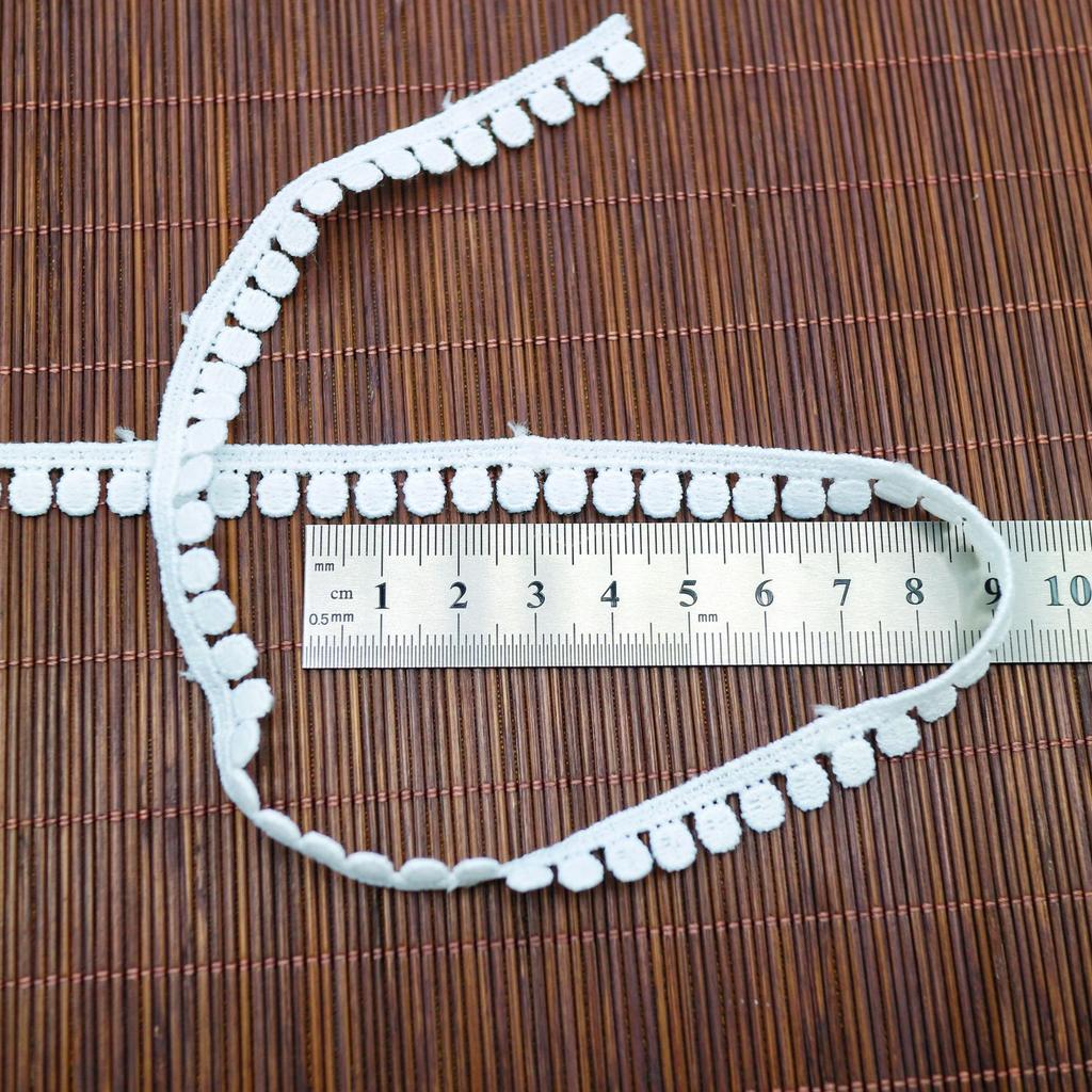 Single-Sided Ball Milk Silk Lace Barcode Lace, Children'S Clothing Embroidery Lace 1Cm Accessory Lace