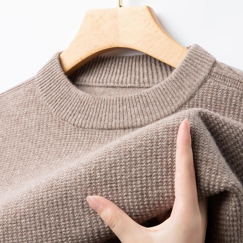 

FAPAI Men s 100% Lambswool Thickened Crew Neck Sweater XL 52