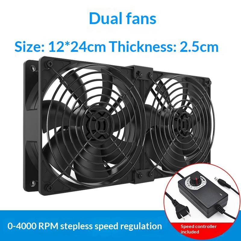 120mm 3000RPM Efficient Cooling Fan with Controller for BTC Chassis Cabinet Mining Rig Radiator