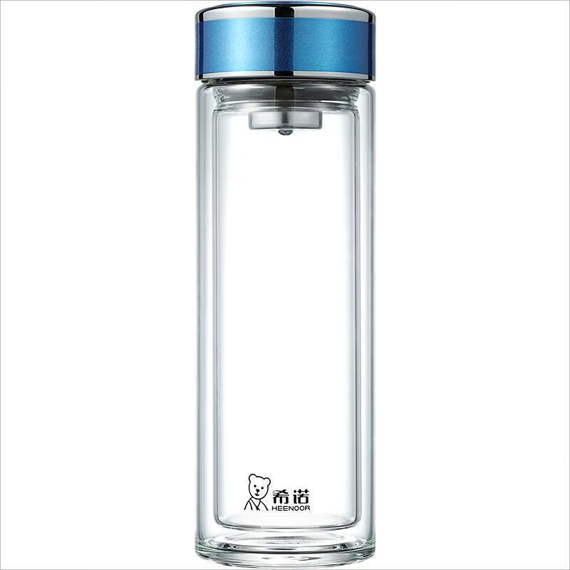Xino XN-6560 Double-Wall Glass Tea Infuser Bottle, 220ML