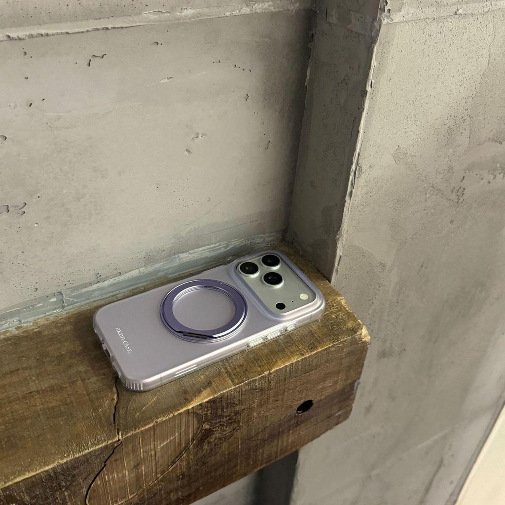 360° Magnetic Pivot Stand for iPhone 17/16 Pro Max/15/14 Case, Purple