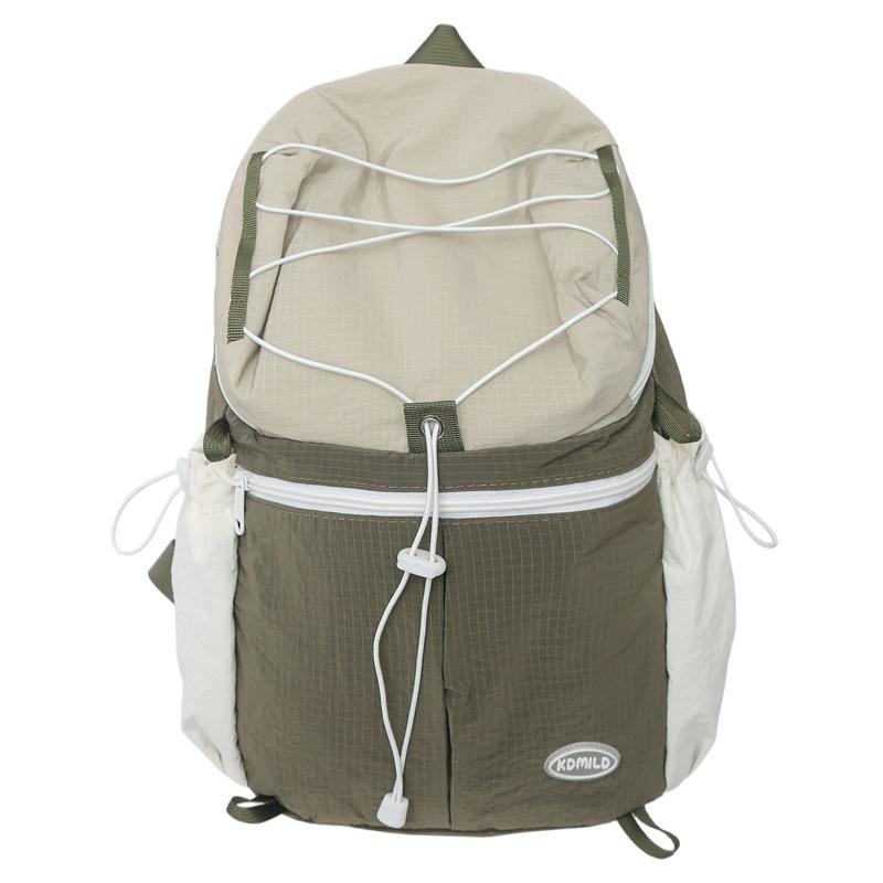 Schoolbag Contrast Outdoor Backpack Women's Lightweight Mountaineering Bag Picnic Retro Travel Bag Hiking Backpack Men's School Bag