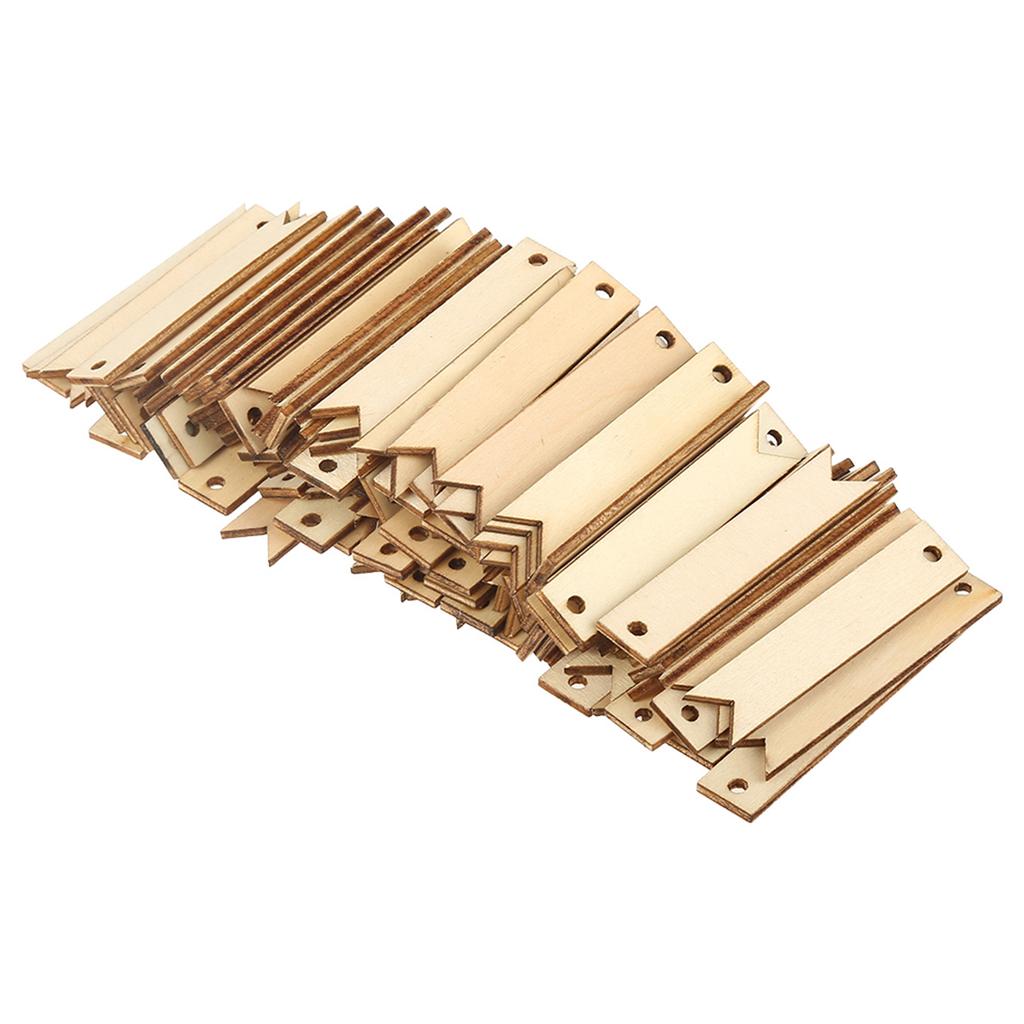 100pcs Nature Color Wooden Tags Crafts For Wall Wedding Party Room Decoration Accessories DIY