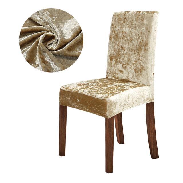 

Универсальный размер чехла на стул, большие эластичные чехлы на стулья, жаккардовая ткань и бархатный чехол для сиденья для столовой 4 Pcs