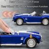 1:22 Shelby Cobra Z4 Alloy Cars Models Diecast Toys Rubber Tires Miniature Supercar Doors Opened Vehicles Toddler Kids Gifts