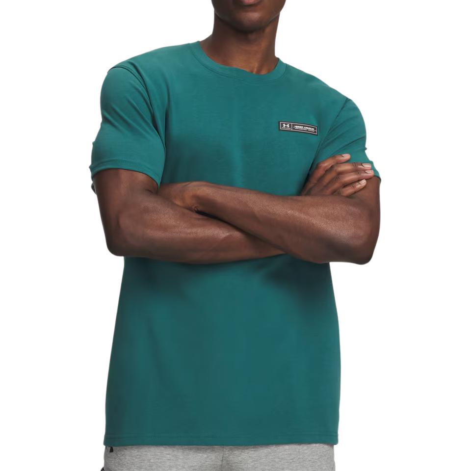 

Under Armour Heavyweight Label Loose Ribbed Short Sleeve T-Shirt Men tops 1382831-338 XL