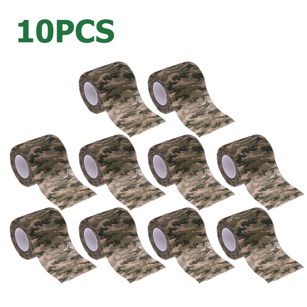 10/5/1PCS Camouflage Elastic Wrap Tape Hunt Disguise Elastoplast Sports Protector Ankle Knee Finger Arm Bandage Accessories