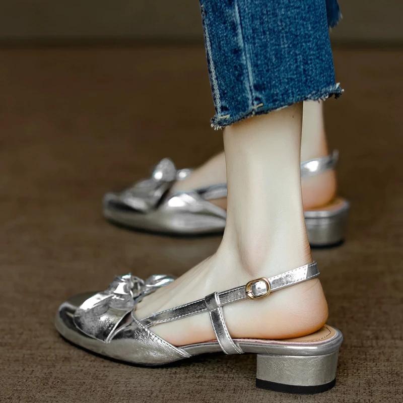 2025 Summer New Vintage Platform Women's Sandals One-Piece Strap Mary Jane Shoes with Coarse Heel Single Shoes Spring