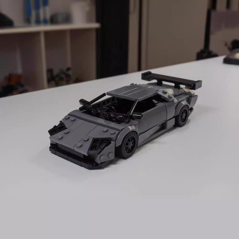 Car Building Block Rambo Batkini Sports Car Racing Model Assembly Toy Compatible Set
