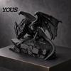 Dark Fantasy Room Ornament 3D Printed Rock Dragon Statue, Figurine, Gothic Desktop Home Decor for Bookshelf Decor, Collectible Ornament, Gift