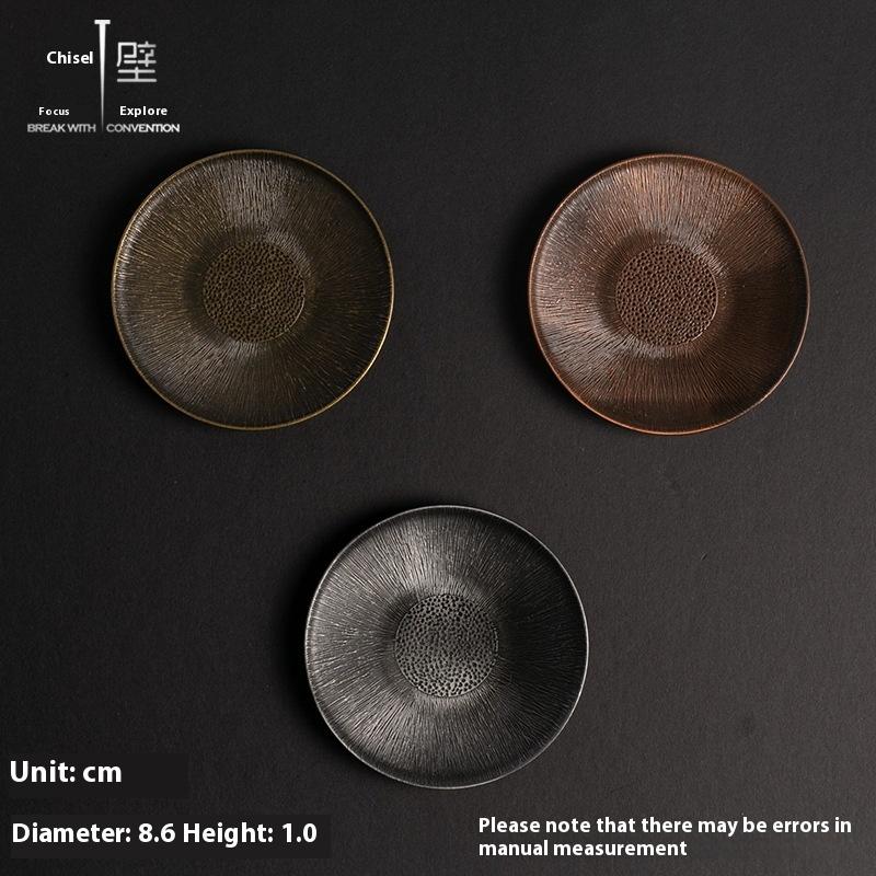 Sous-verre en alliage de zinc, Sous-verre, Accessoires de cérémonie du thé, Coussin de siège pour encens, Petite base porte-encens, S'accorde avec plusieurs styles