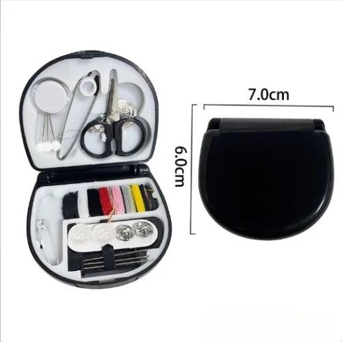 Mini Portable Sewing Kit for Travel, 48PCS Sewing Supplies with Threads, Needles, Buttons, Thimble & Measuring Tape, Compact