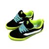 Knu skool culoare contrastantă verde fluorescent negru pantofi groși tip pâine stil stradă american cool pantofi sport casual