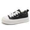 Thick-soled new round head leather surface breathable casual shoes four seasons new low-top wear-resistant board shoes