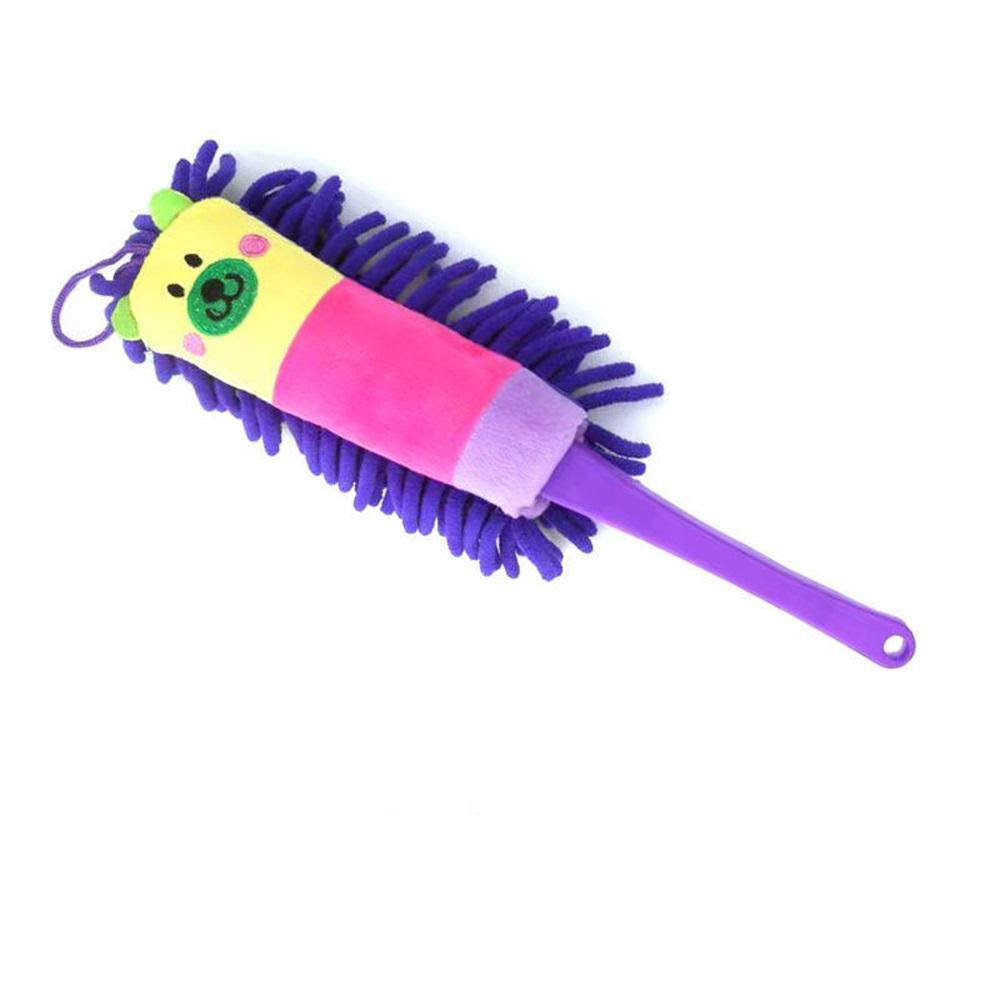 

Microfiber Duster Brush Mini Cartoon Animal Dust Removal Cleaner Anti Dusting Brush Home Hand Air-condition Feather Car Cleaning фіолетовий