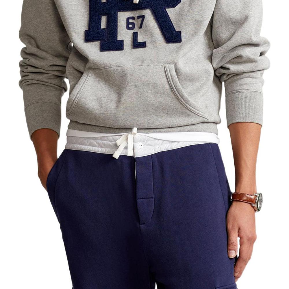 Polo Ralph Lauren Logo Pattern Printed Long Sleeve Hoodie Men Hoodies Gray 710850318003GREY