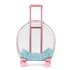 Transparent Cat Stroller Carriers 4 Wheels Portable Cat Stroller Cushion Transporters Trolleys Cheap Pet Cart Travel Suitcase