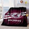 Manly Sea Eagles Crest Portable Blanket/Soft Blanket Bedding Blanket Suitable for Travel Camping Living Rooms Offices Sofas Fan Gifts