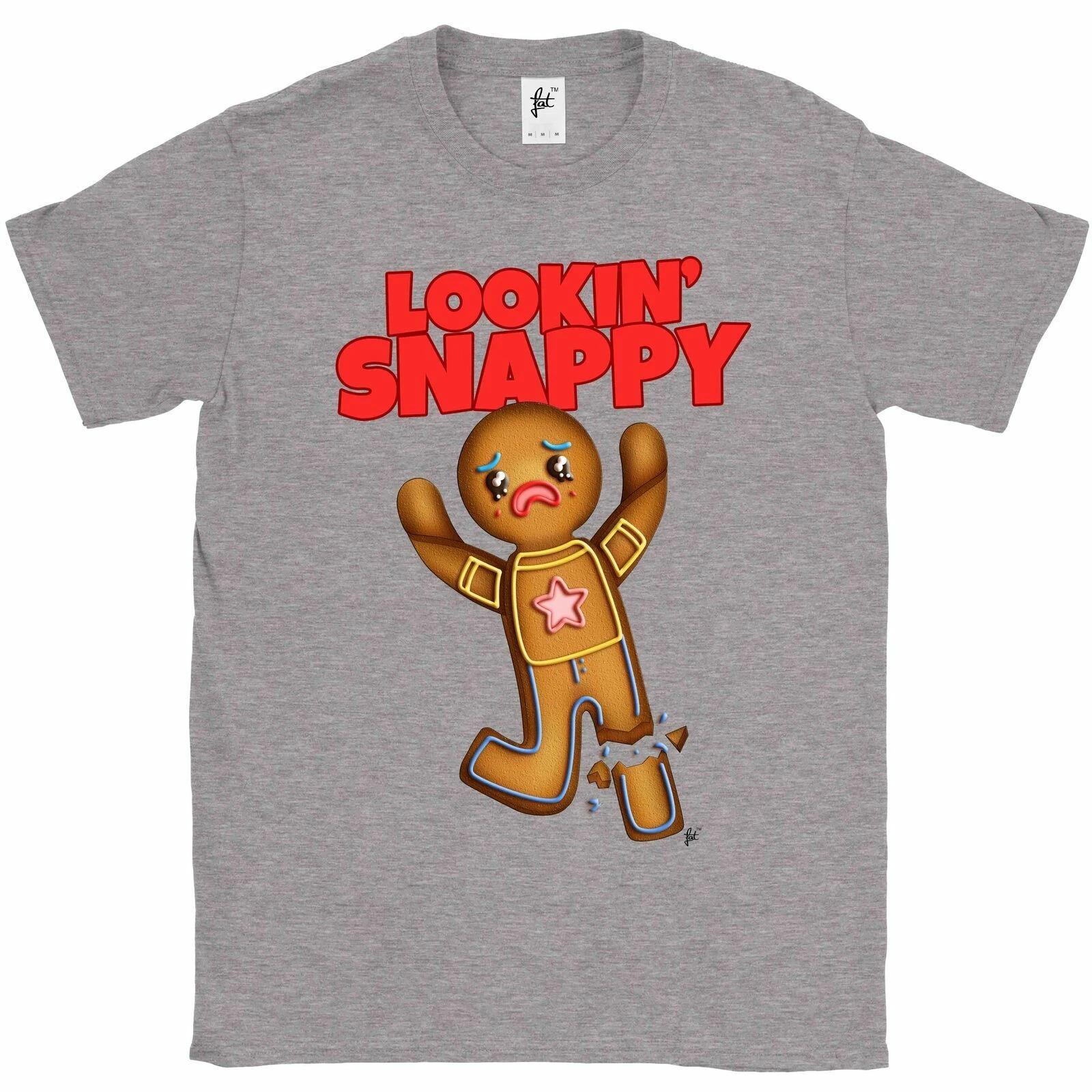 Lookin Snappy Broken Leg Ginger Bread Man Mens T-Shirt XXXXL