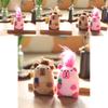 Cute Capybara Plush Keychain With Super Soft Short Pile For Bag Decoration And Gift