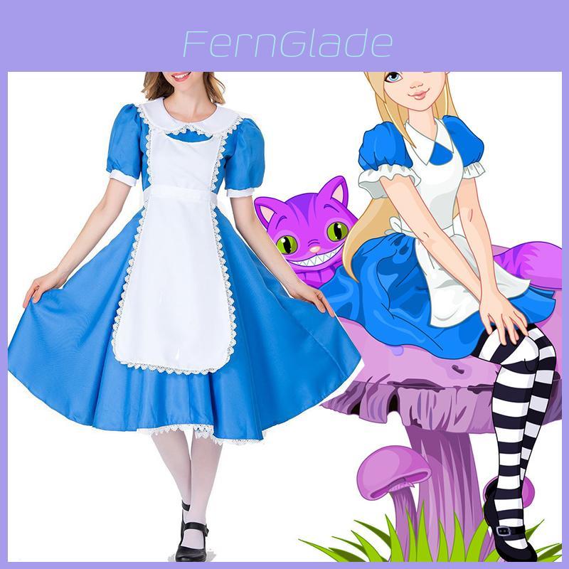 Costume da Cameriera Alice nel Paese delle Meraviglie Abito Traspirante Squisitamente Realizzato!