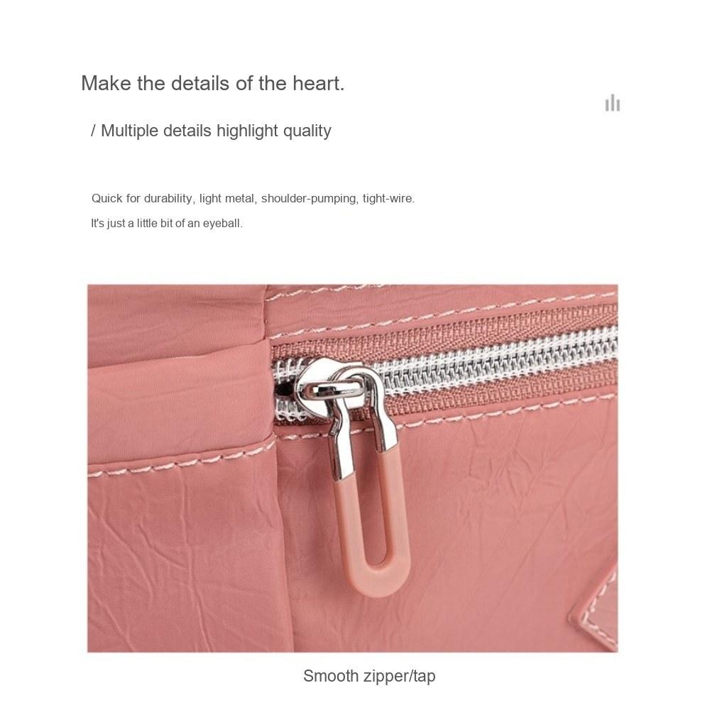 Women Multi Pocket Large Capacity Nylon Crossbody Bag with Adjustable Strap for Daily Commute