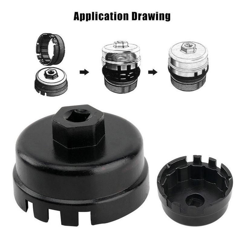 Professional Aluminum Oil Filter Wrench Cap Style Tool for Toyota Lexus Engines Universal Car Maintenance Repair Accessory
