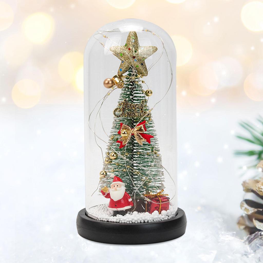 LED Christmas Tree Domes Decorations for Bedroom Desktop Table