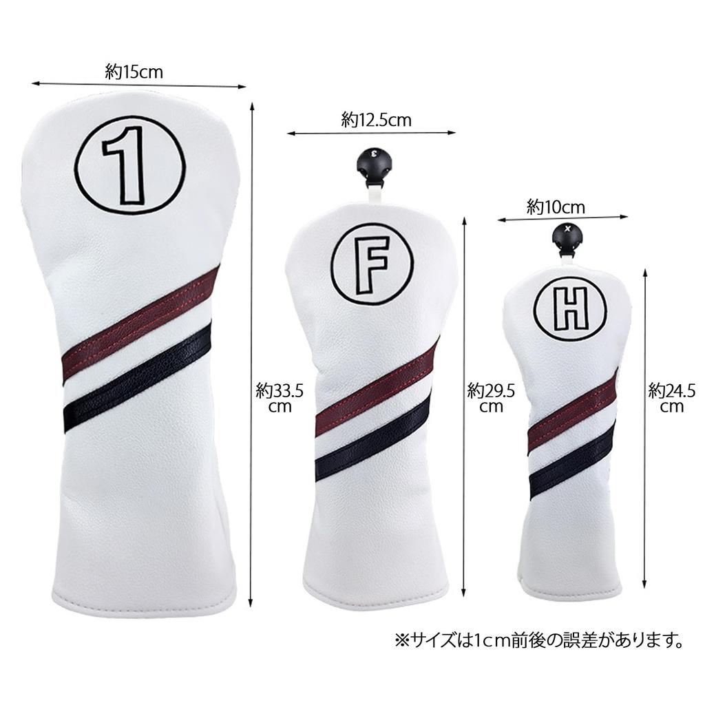 Golf Head Cover Utility Fairway Wood Driver Golf Cover UT Cover Waterproof Single Item 4 Piece Set Plain Dark (Black 4 Piece Set)