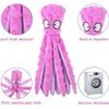 Nice Octopus Dog Chew Toys No Stuffing Plush Dog Squeaky Toy with Crinkle Paper in Legs Corduroy Interactive Dog Teeth Cleaning Toy