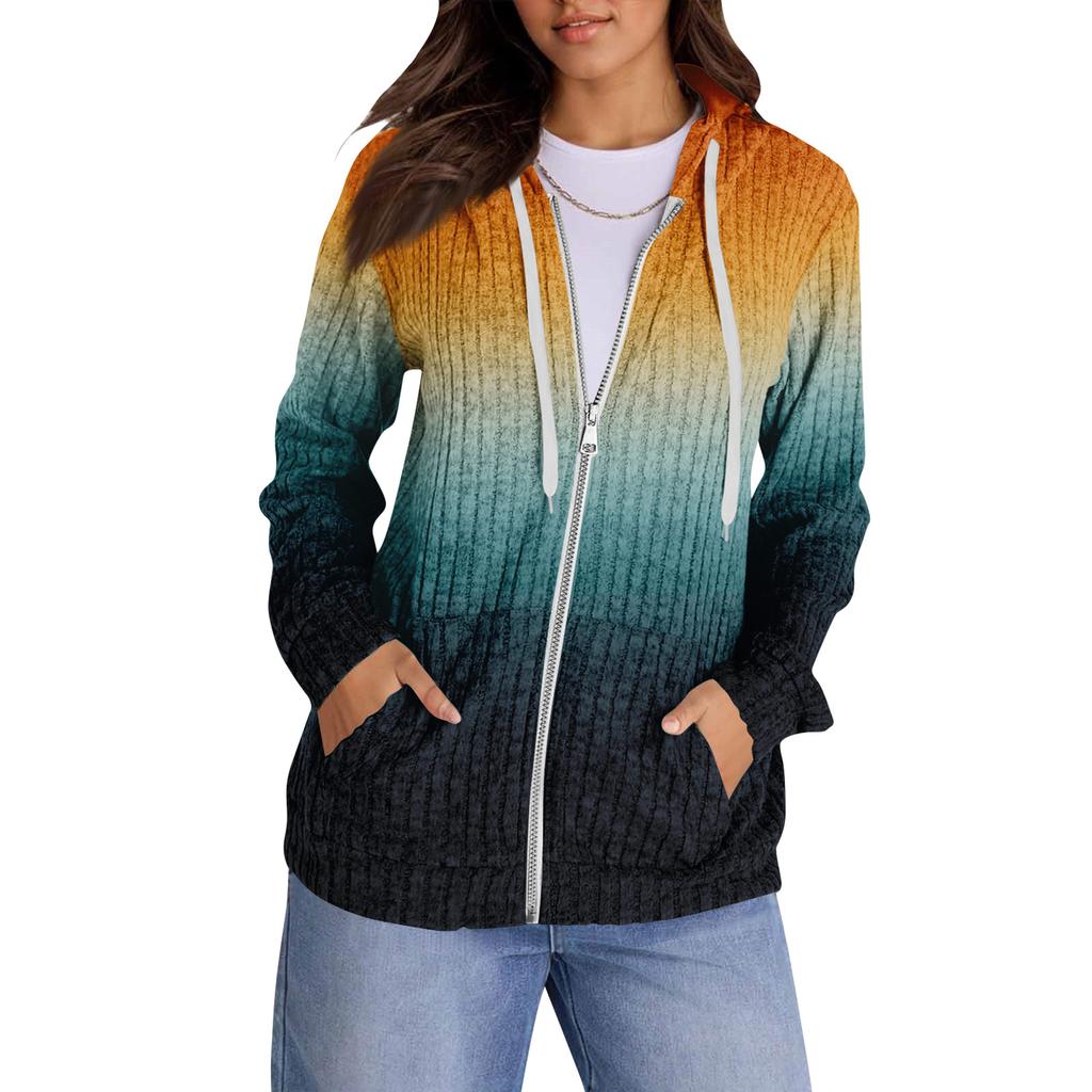 Mikiny pro ženy Trendy topy Ležérní Podzimní Móda Mikina s dlouhým rukávem S kapsami Svetr Lehký