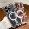 Shockproof Transparent Magnetic Phone Case For iPhone 16 15 14 13 11 12 Pro Max Plus For Magsafe Wireless Charger Acrylic Cover