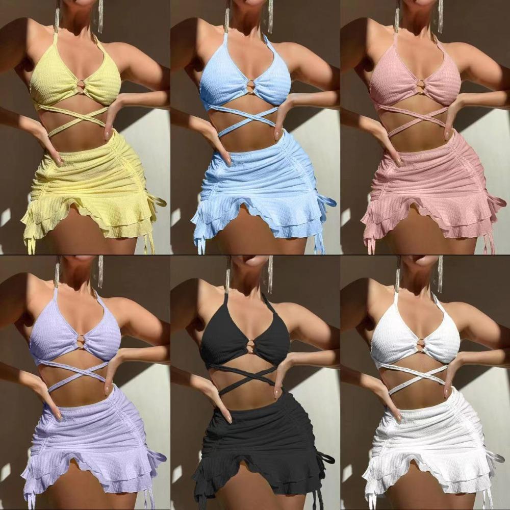 European and American Bikini Sexy Three-piece Swimsuit