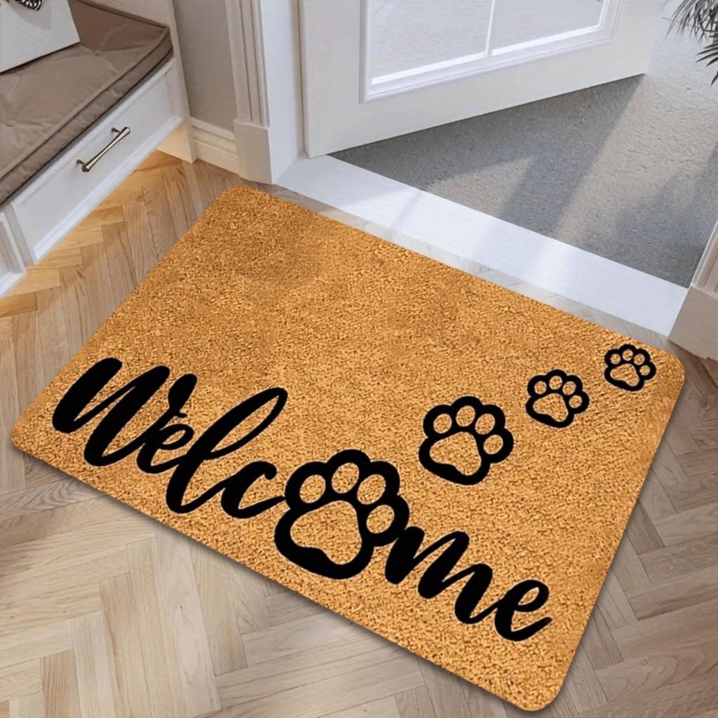 Border Collie Welkom Thuis Print Deurmat Schattig Hond Design Antislip Vloermat voor Huisdierliefhebbers Entree