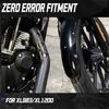 Daily Commute Front Mudguard Extender for XL883 XL1200 Motorcycles, Gloss Black ABS 30cm Cover Extension With Screw Mount and Adhesive Backing Fit